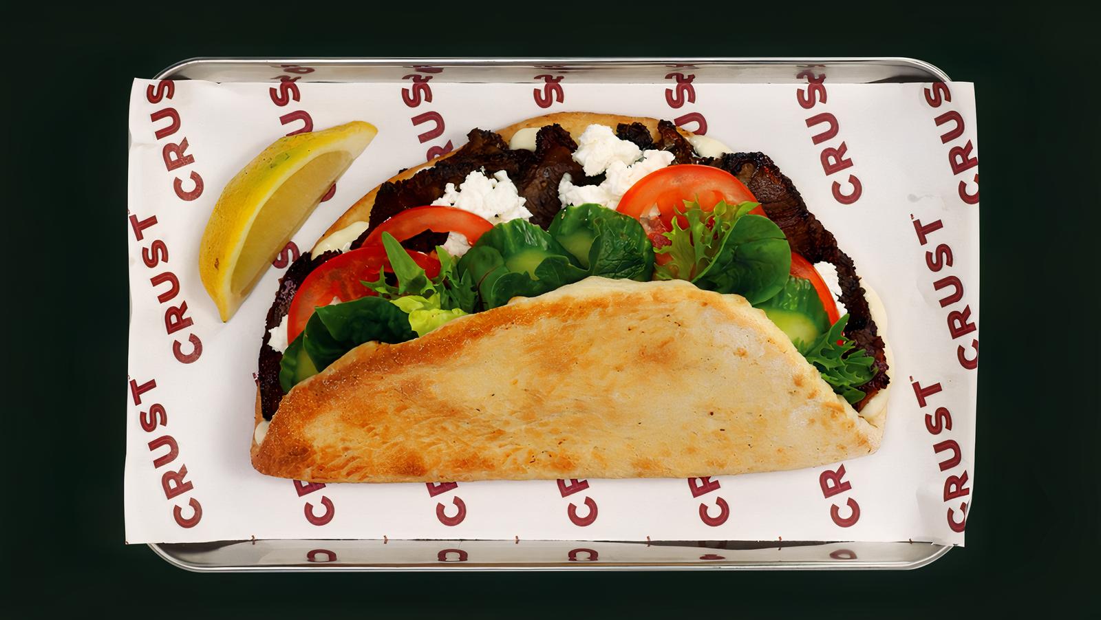 Garlic Lamb and Feta Piadina