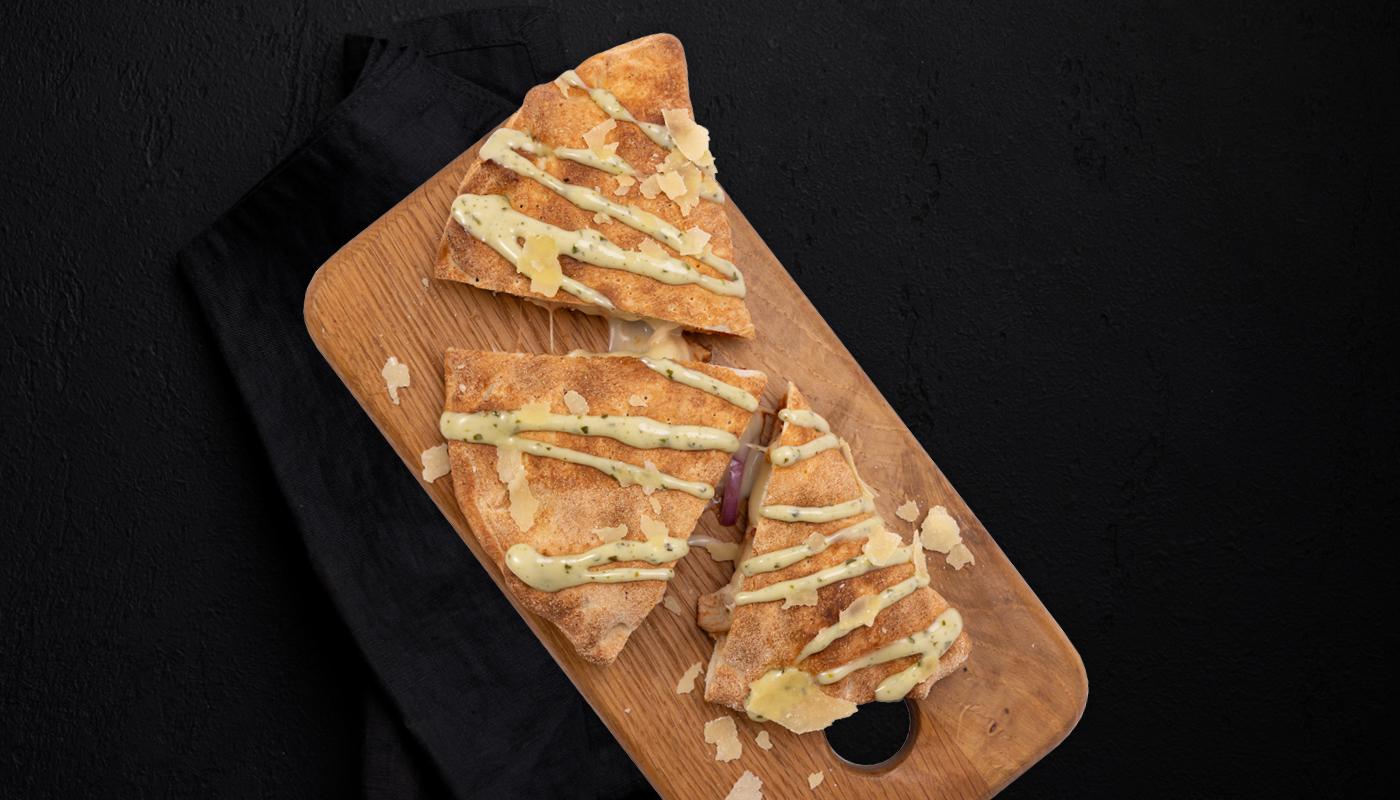 Pesto Chicken Calzone