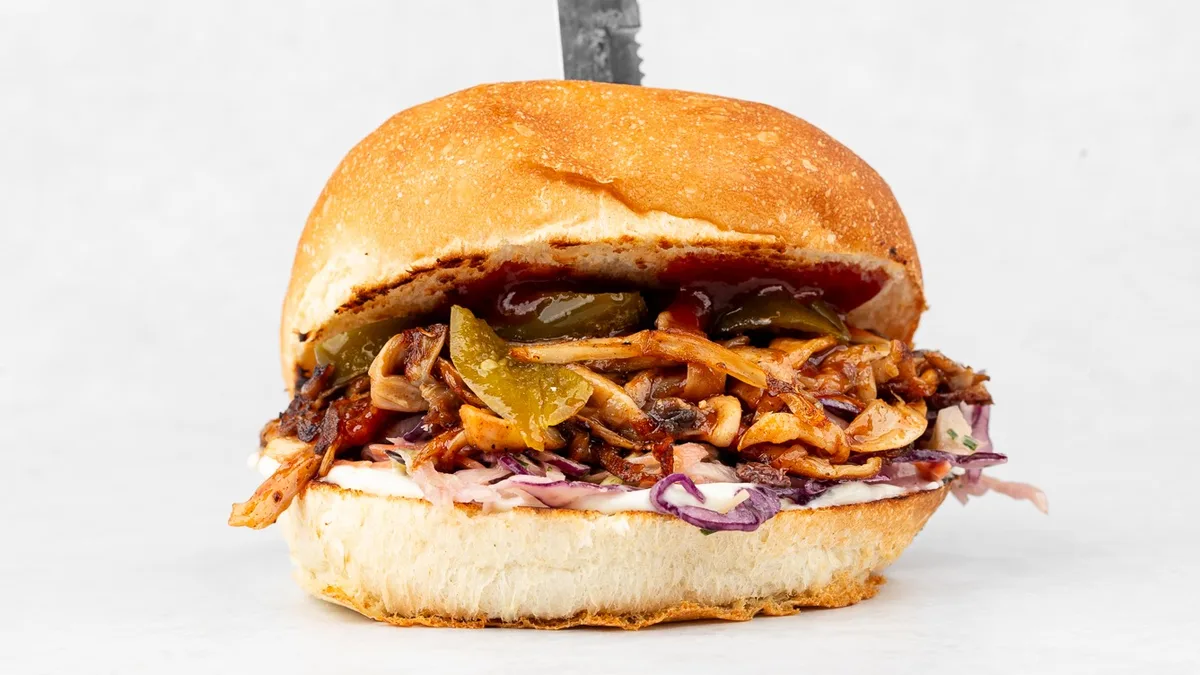 Burger pulled shroom