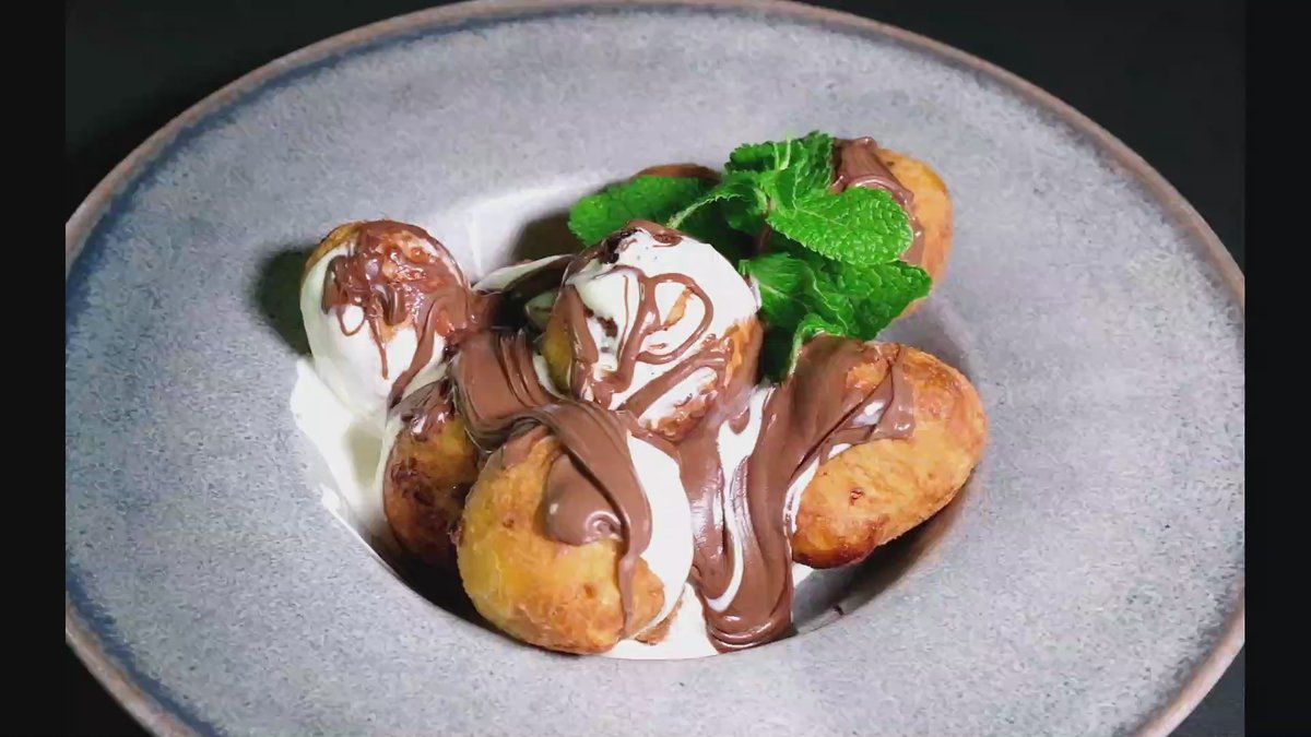Papanași cu nutella