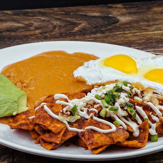 Chilaquiles in Red Sauce