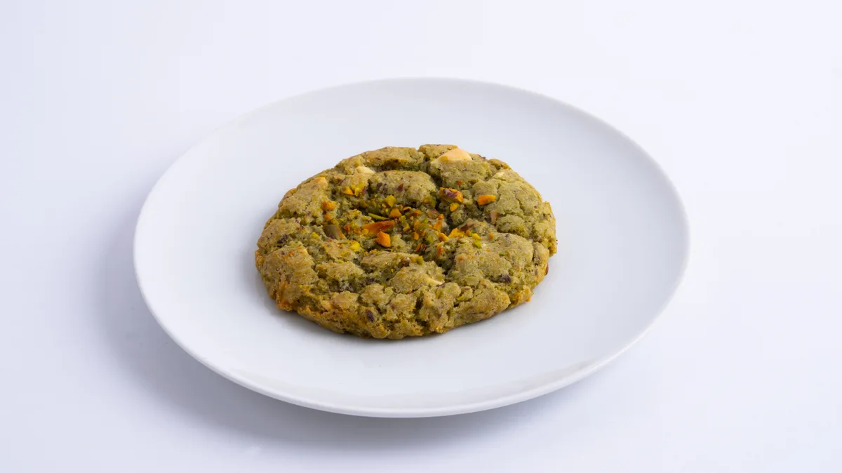 Matcha og hvit sjokolade cookie