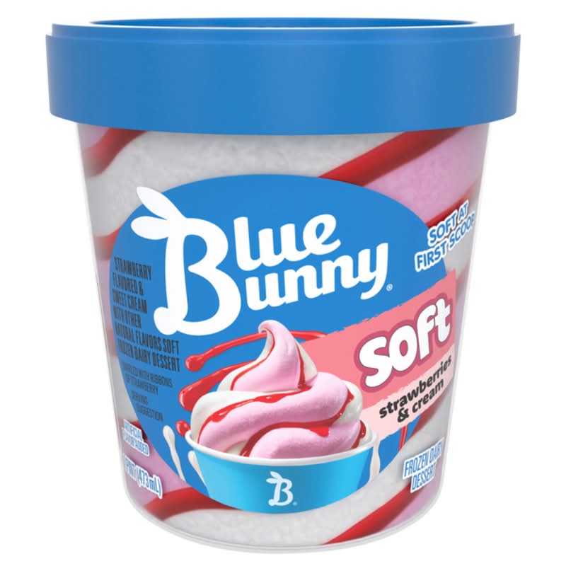 Blue Bunny Twist Strawberries and Cream Pint