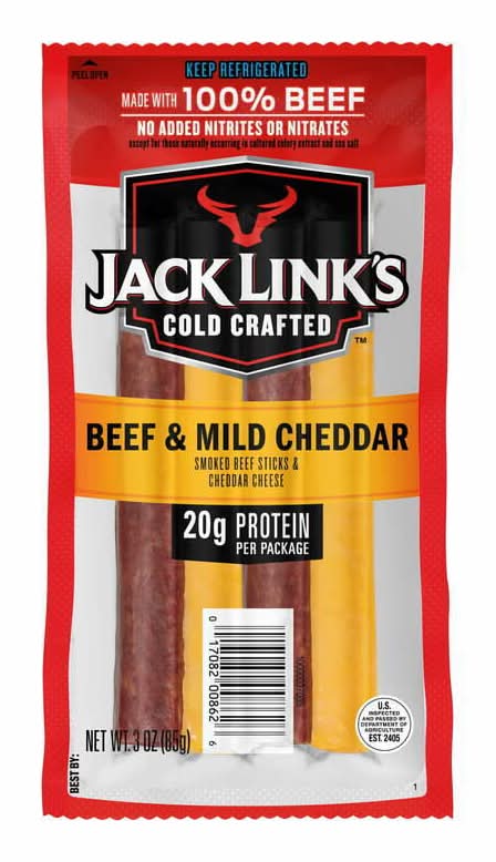 Jack Links Cold Craft Beef and Cheddar Stix 3oz
