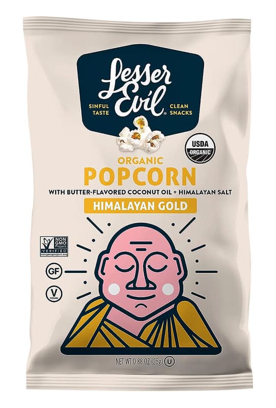 Lesser Evil Organic Popcorn Himalayan Gold Bag 0.88oz