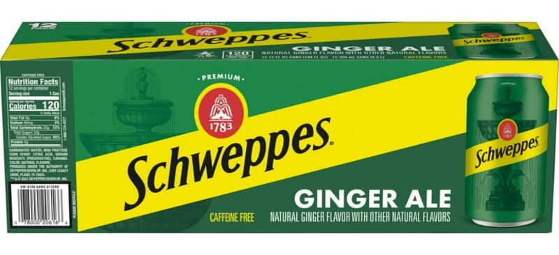 Schweppes Ginger Ale 12-Pack Cans 12oz