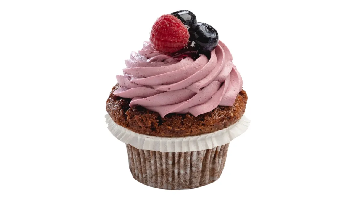 Waldbeer-Cupcake (glutenfrei, vegan)