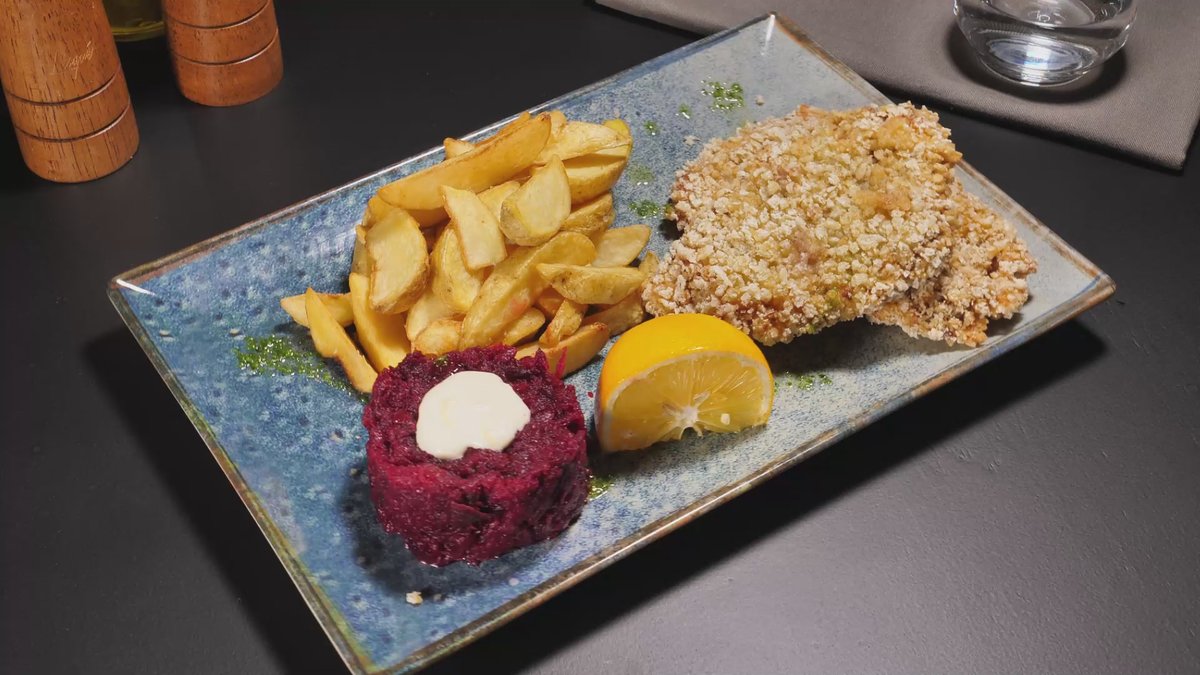 Șnițel de vită milanez în pesment Panko