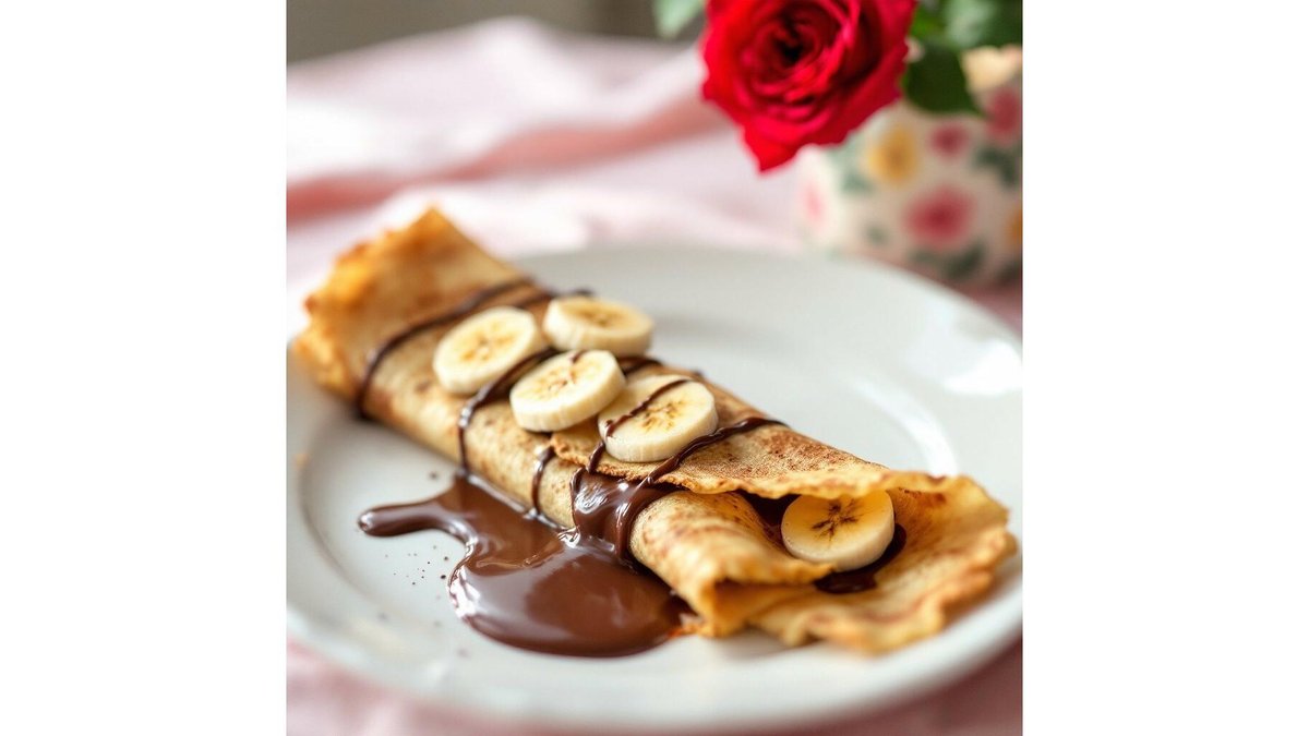 Clătite cu ciocolată și banane