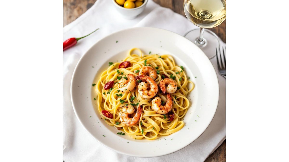 Tagliatelle cu creveți