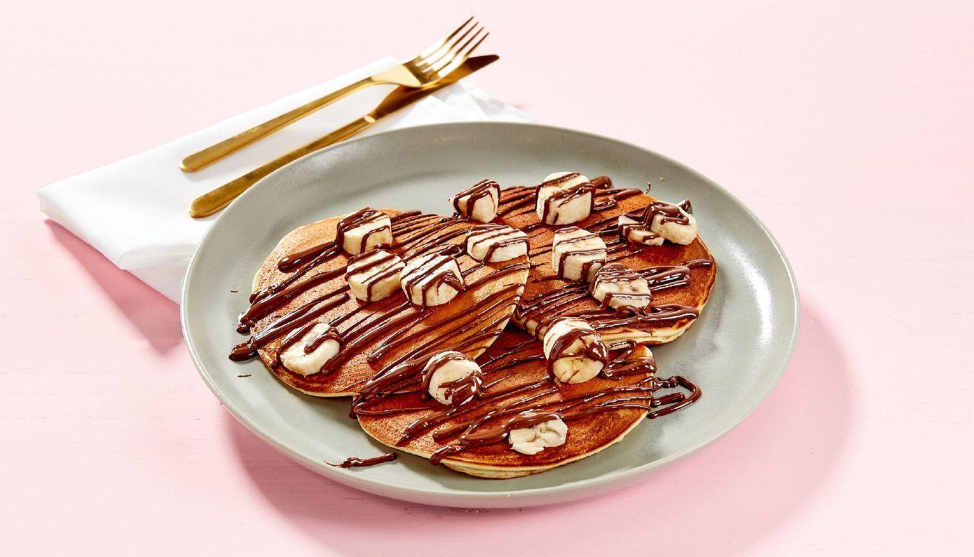 Banana With Nutella Pancakes