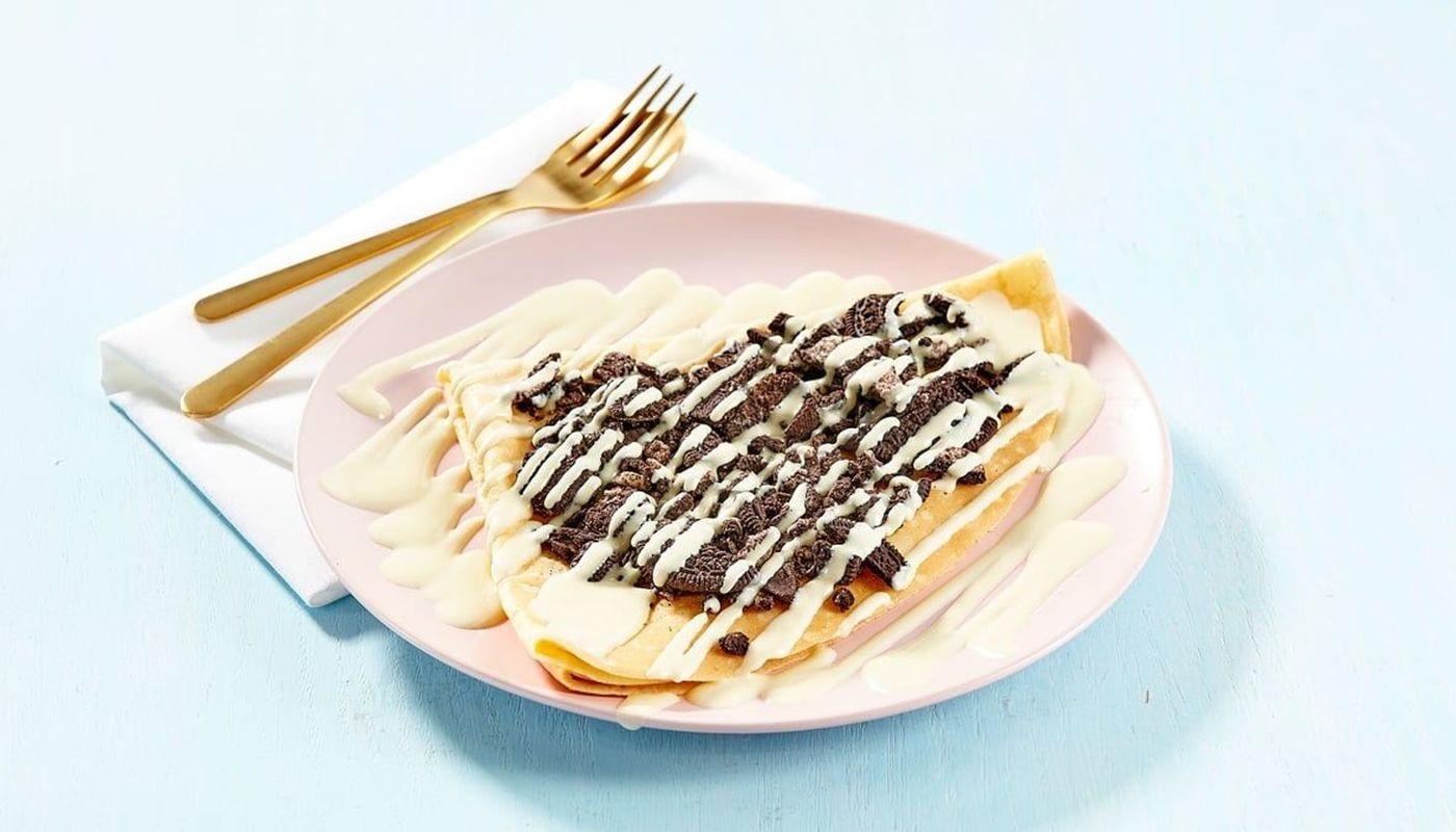 Oreo  and White Chocolate Crepe