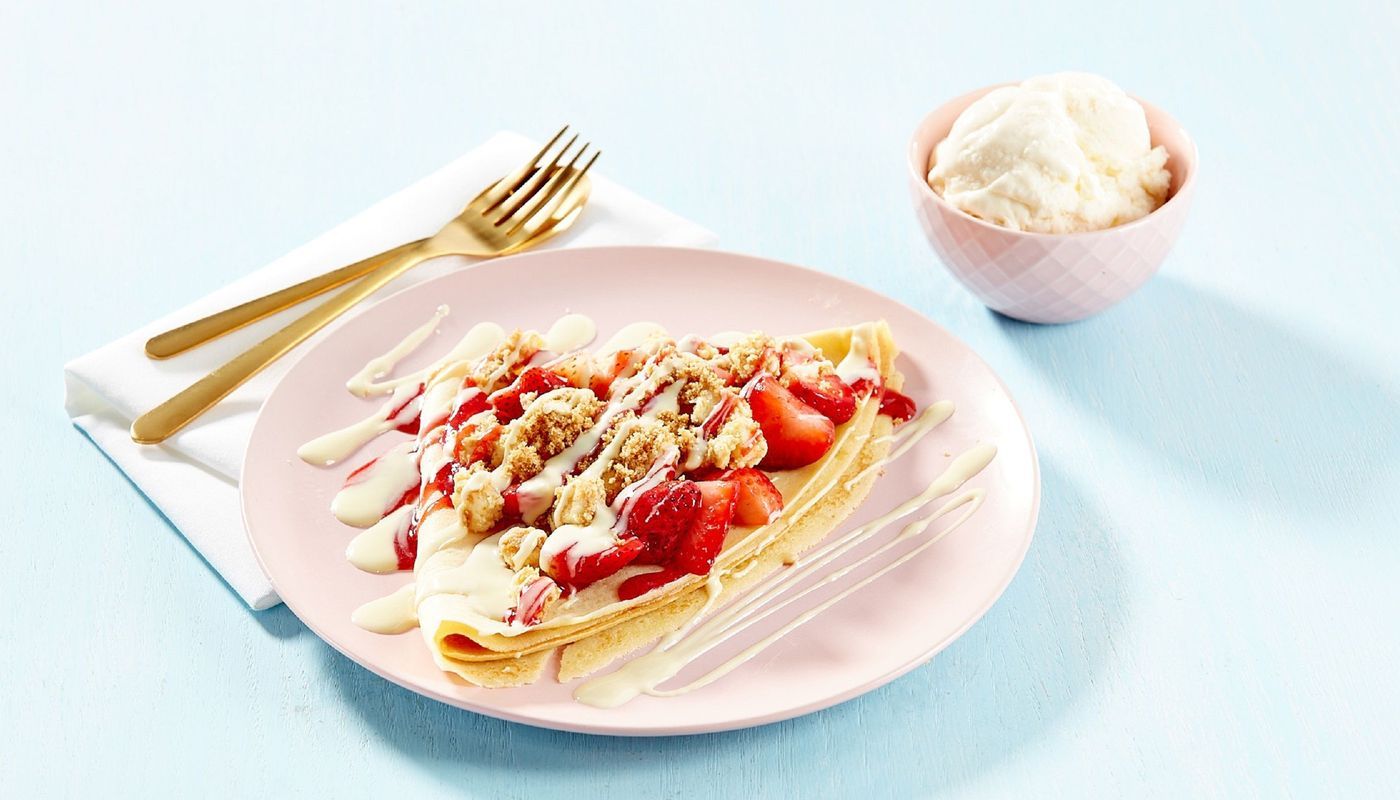 Strawberry Cheesecake Delight Crepe