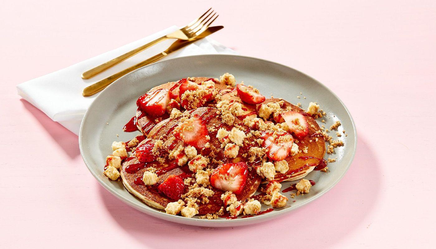 Strawberry Cheesecake Pancakes