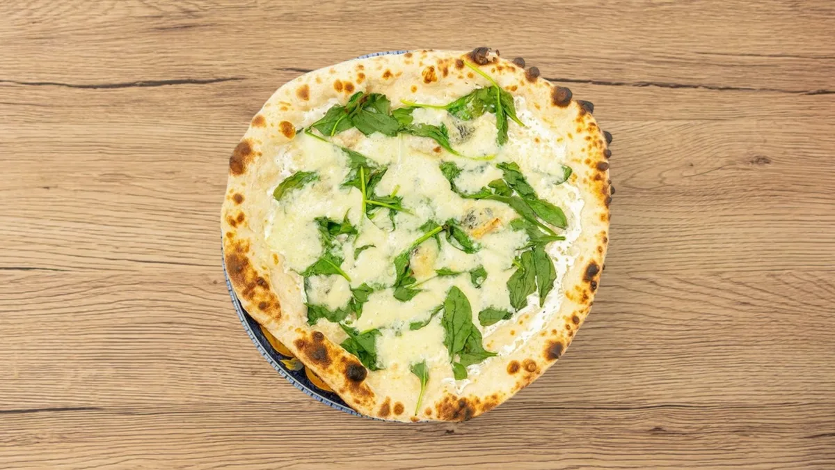 PIZZA Zola e spinaci bianca 🌿