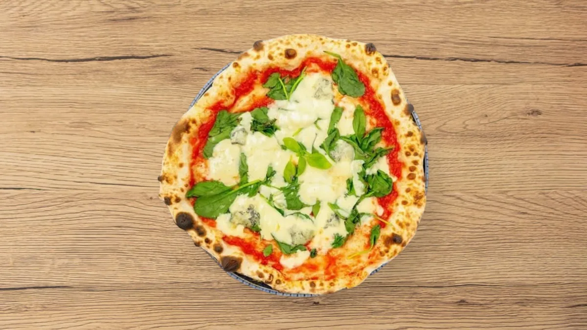 PIZZA Zola e spinaci rossa 🌿