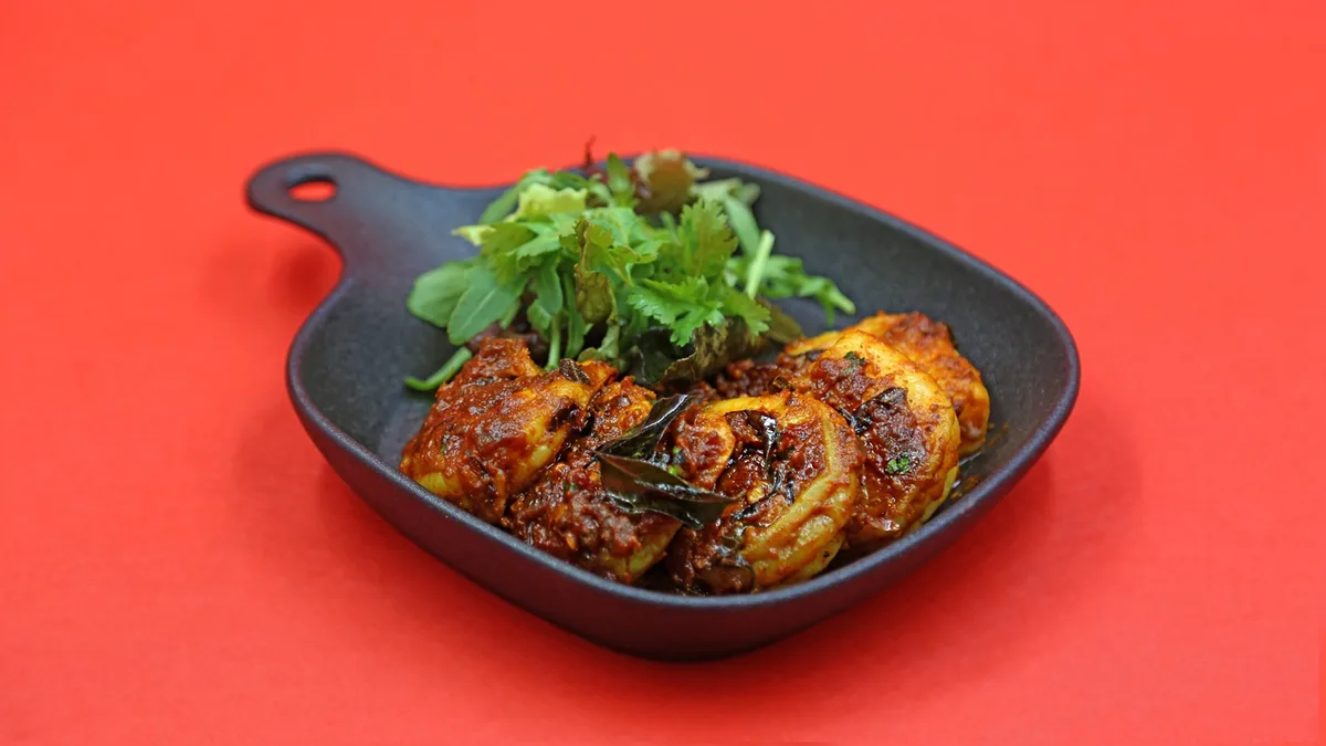 Curry Leaf Prawns  (Flour-free, Lactose-free)