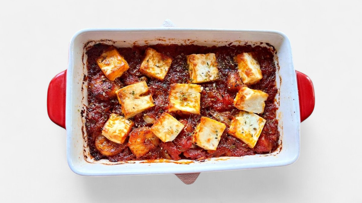 Creveti saganaki