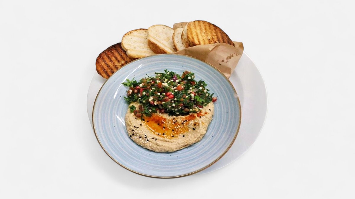 Hummus și tabbouleh