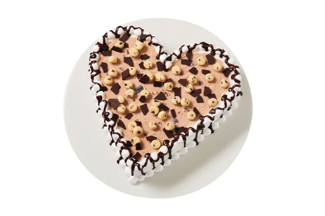 Double Fudge Cookie Dough BLIZZARD Heart Cake