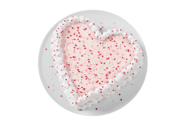 Red Velvet BLIZZARD Heart Cake