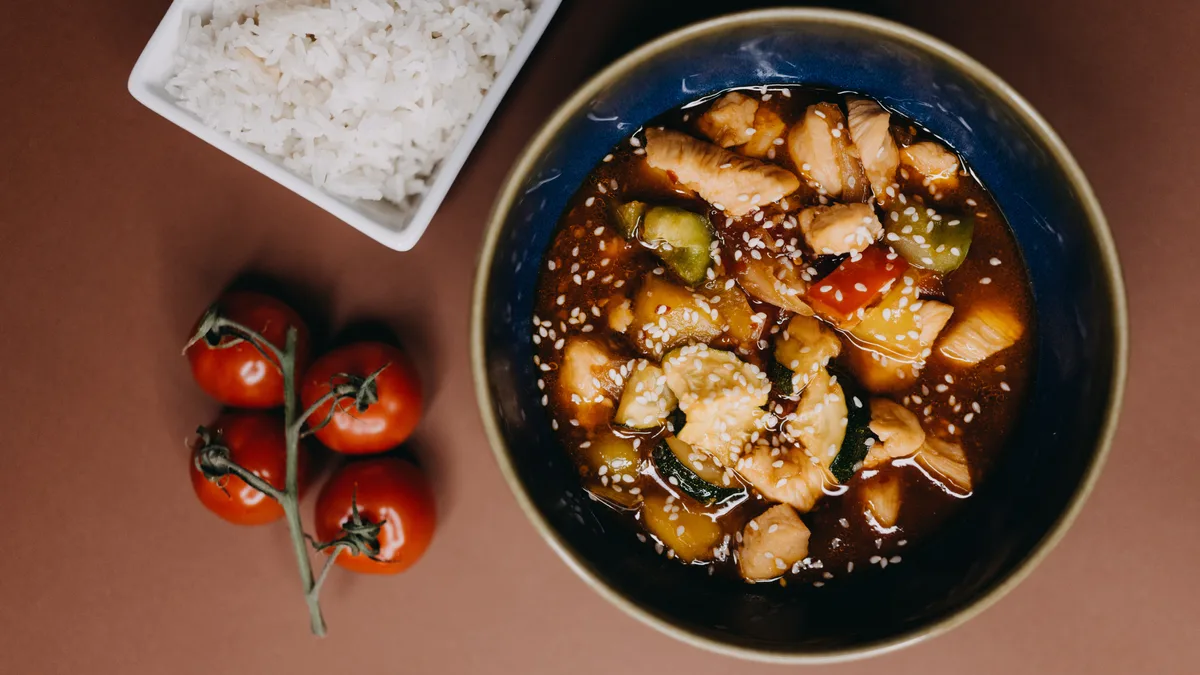 🧡 Pineapple sweet chilli chicken