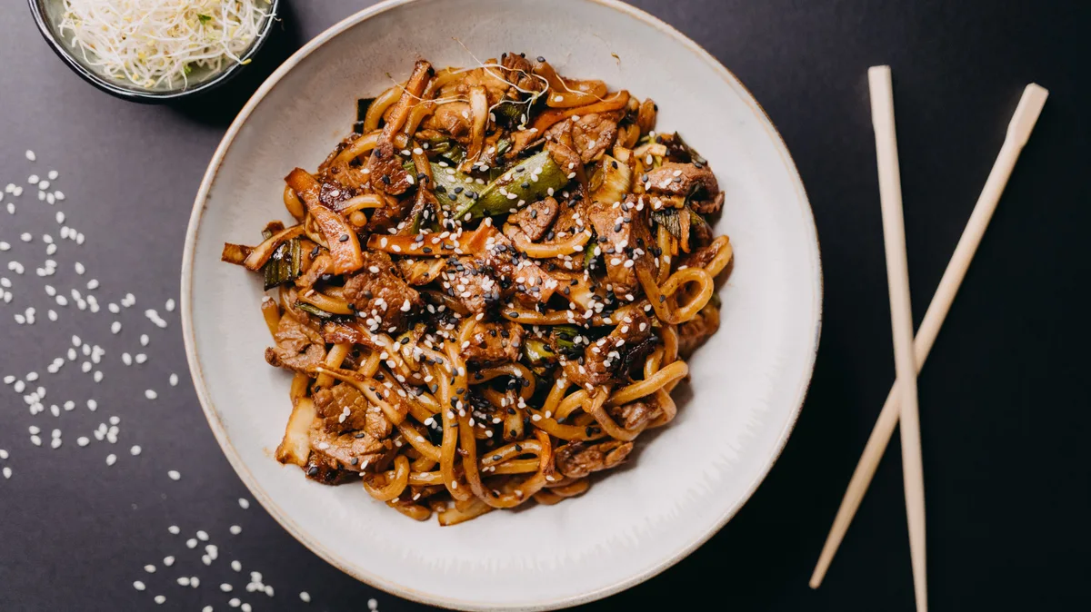 🧡 Udon rezance s kuracím mäsom
