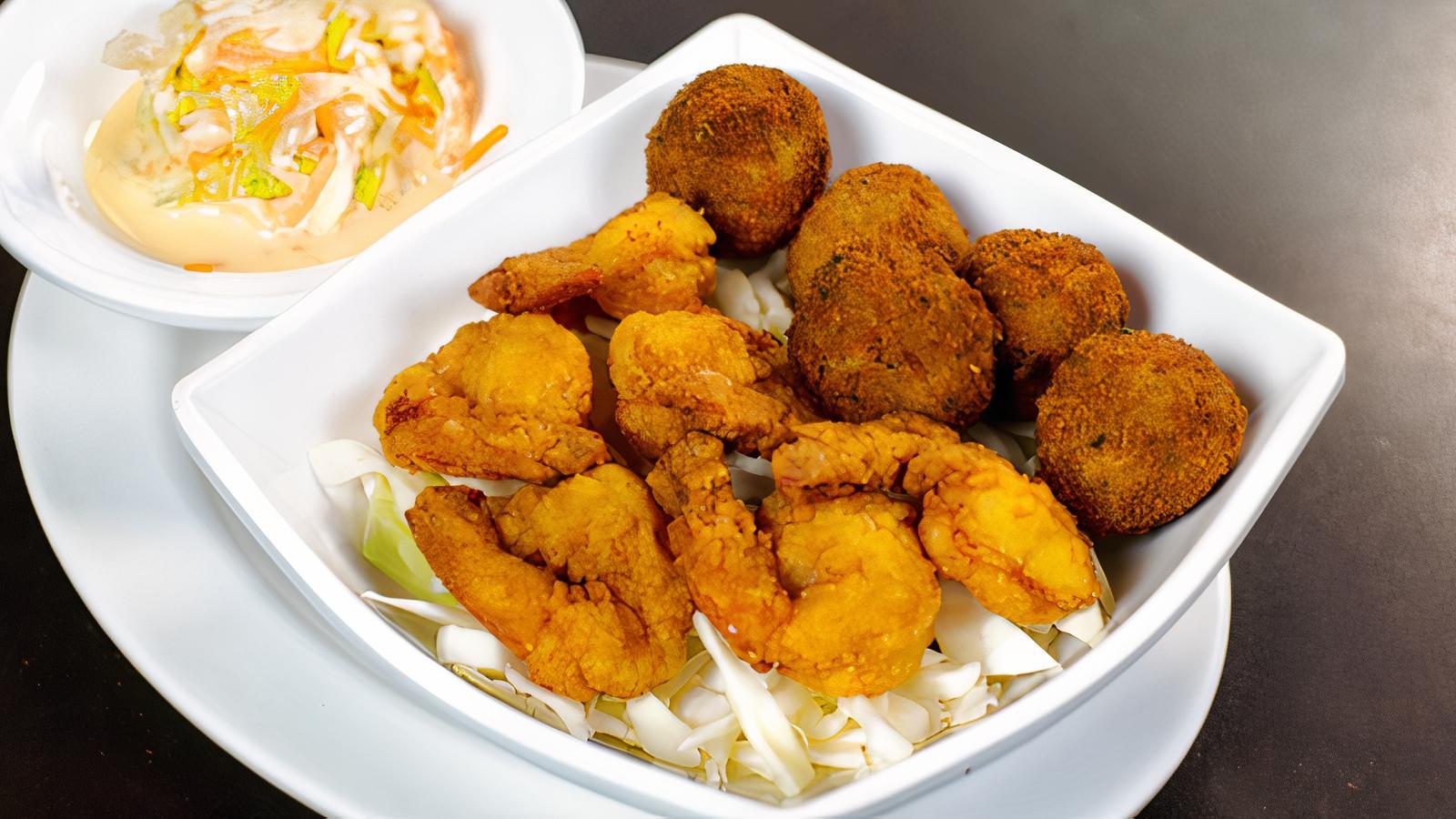 Crabcakes and Shrimp