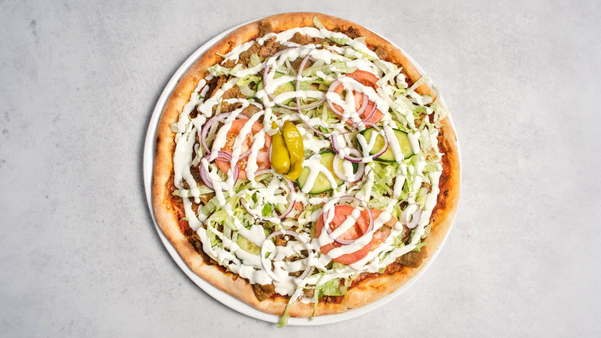 Kebab pizza