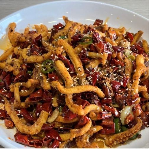Stir-Fried Squid Tentacles 干煸鱿鱼须