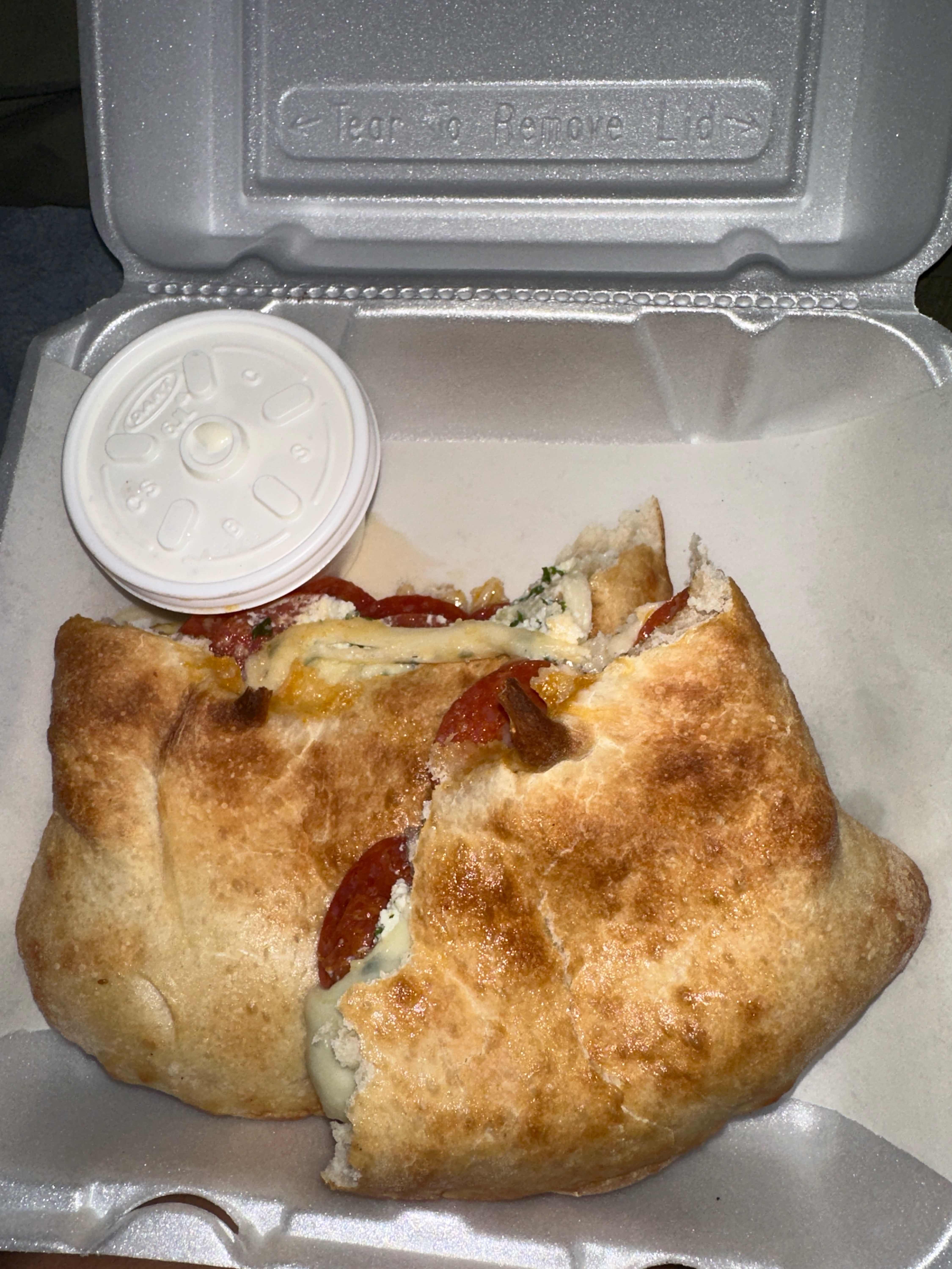Pepperoni and Cheese Calzone