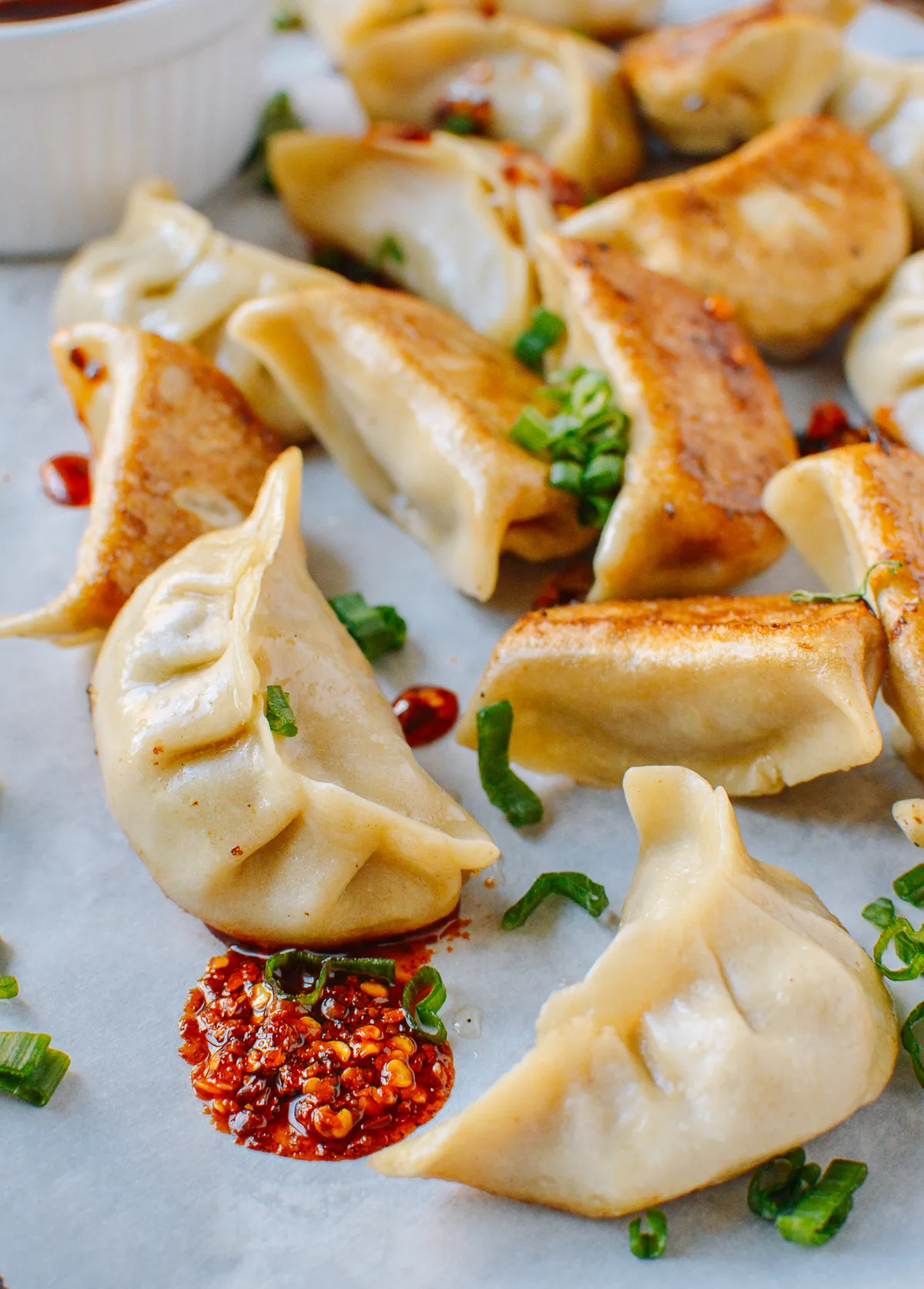 Chicken Dumplings pan stir fried (6pcs)