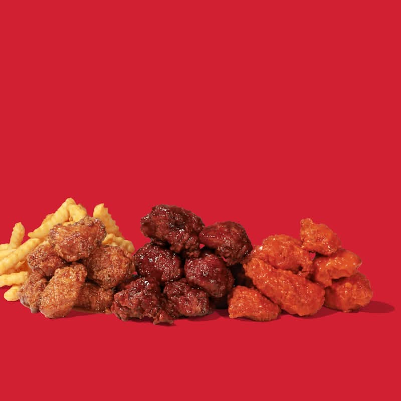Flight of Saucy Bites with Fries
