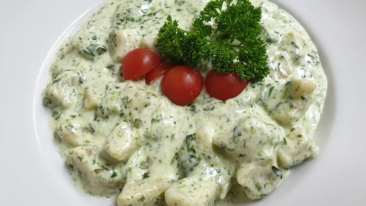 Njoke sa spanaćem i gorgonzolom