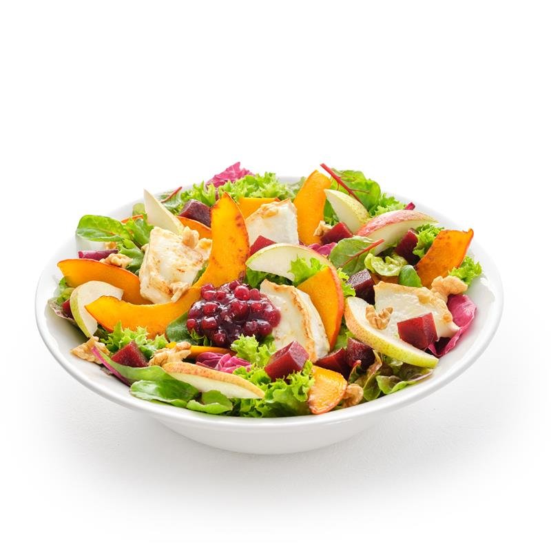 Kürbis Ziegenkäse Salat