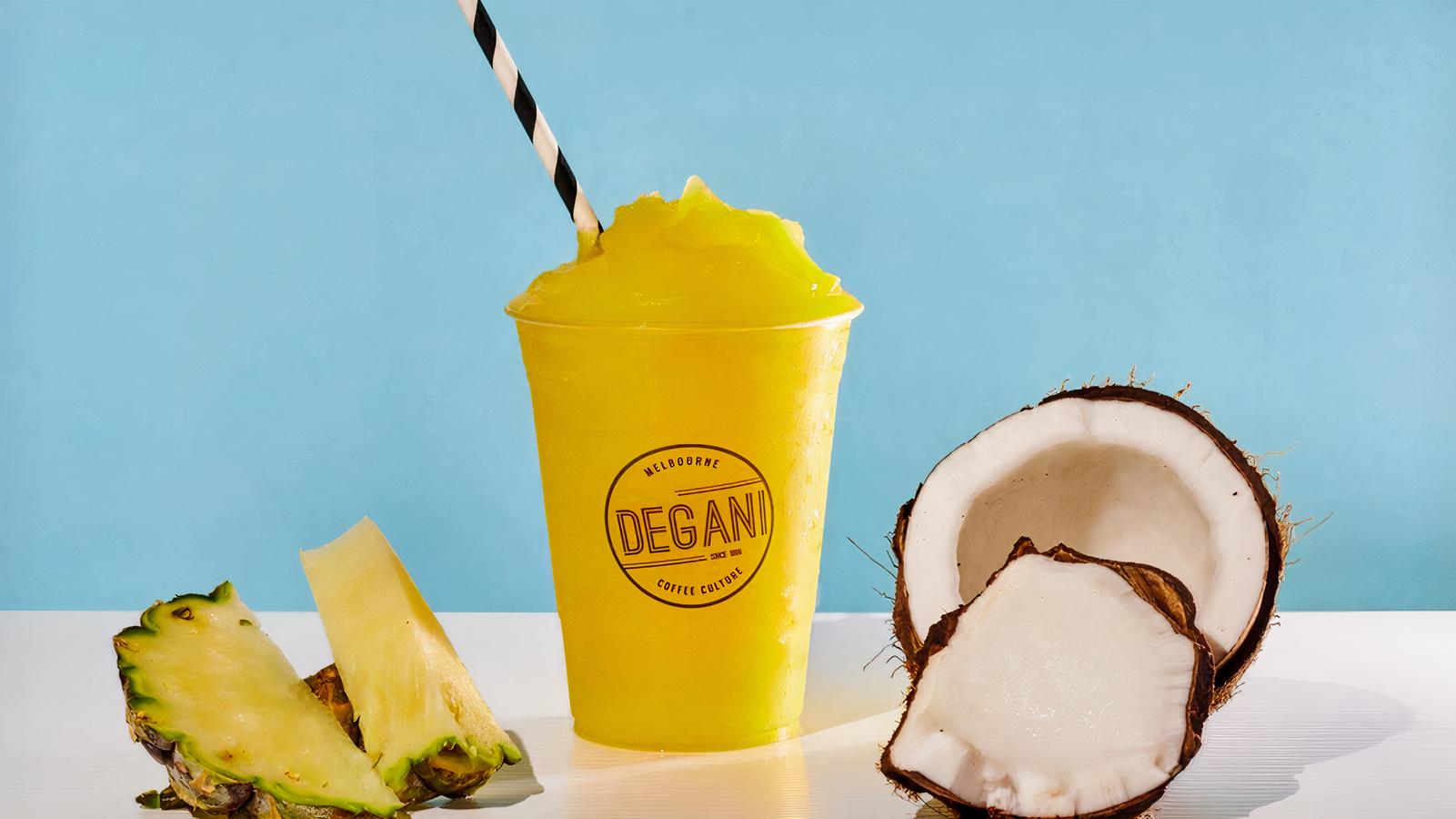 Pineapple and Coconut Fruit Frappe