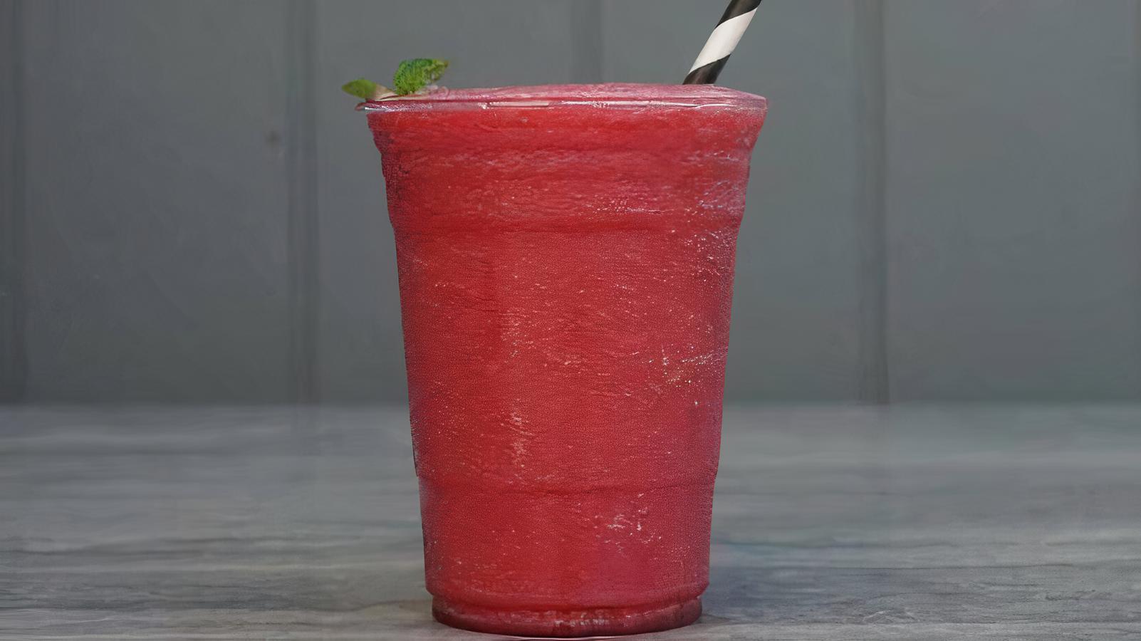 Pomegranate and Raspberry Fruit Frappe (Dairy-Free)