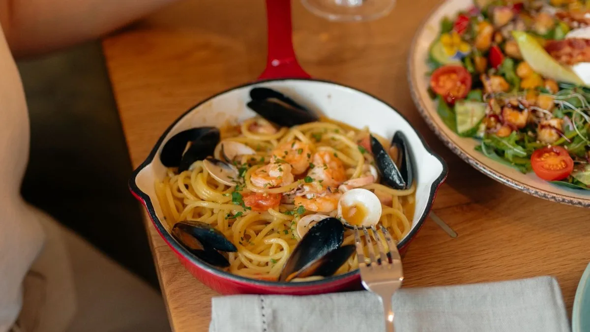 Spaghete cu fructe de mare