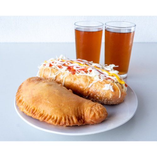 Combo1: Hot Dog Jumbo Clasico+calzone+te