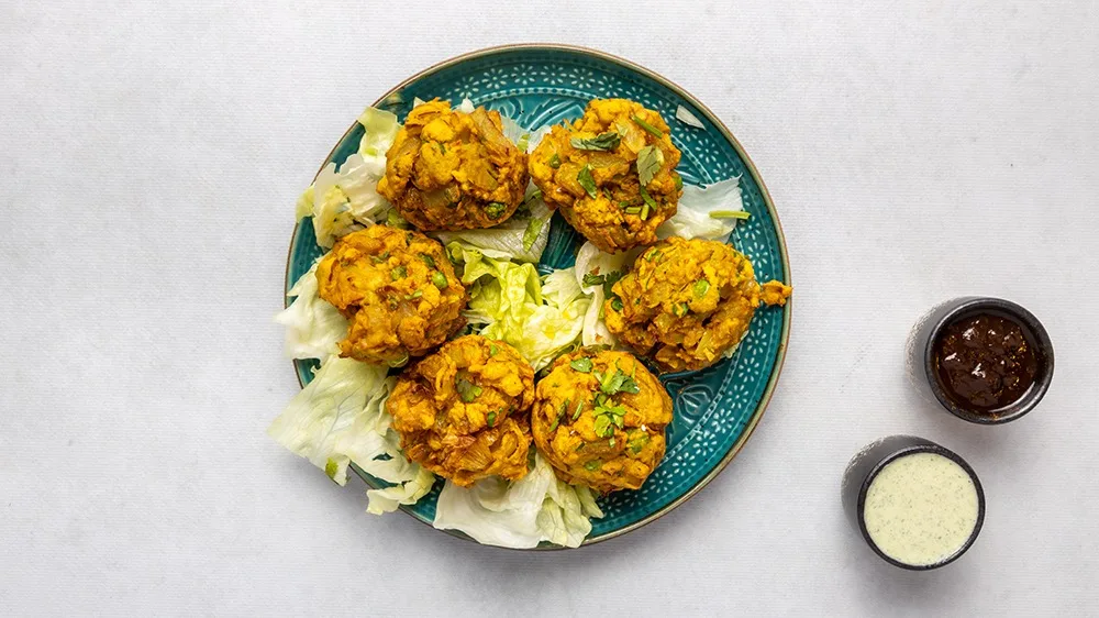 Onion potato bhajia