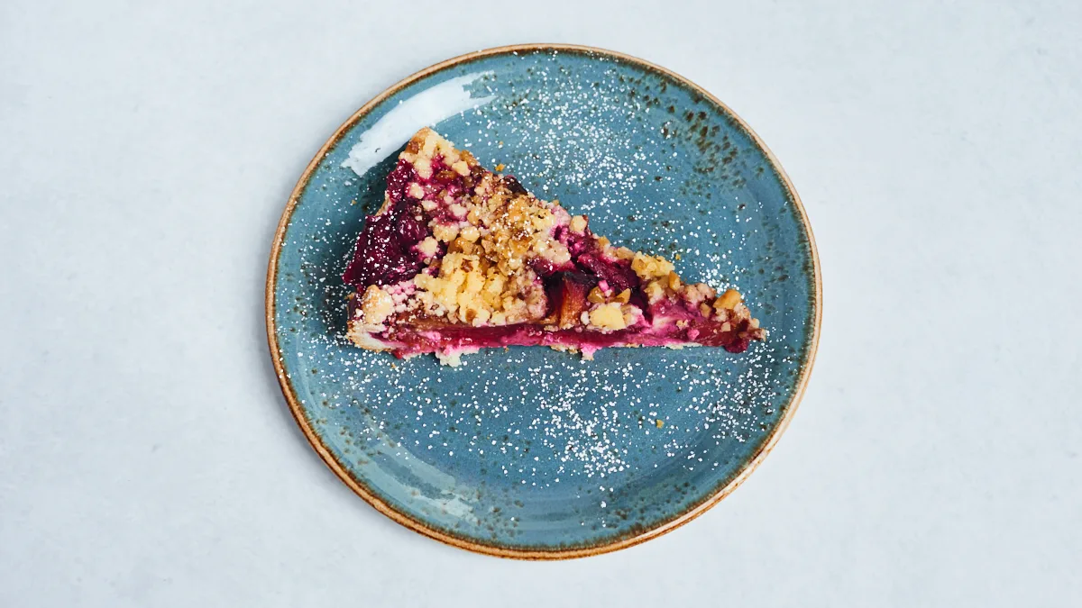 Plum Walnut Crumble Cake