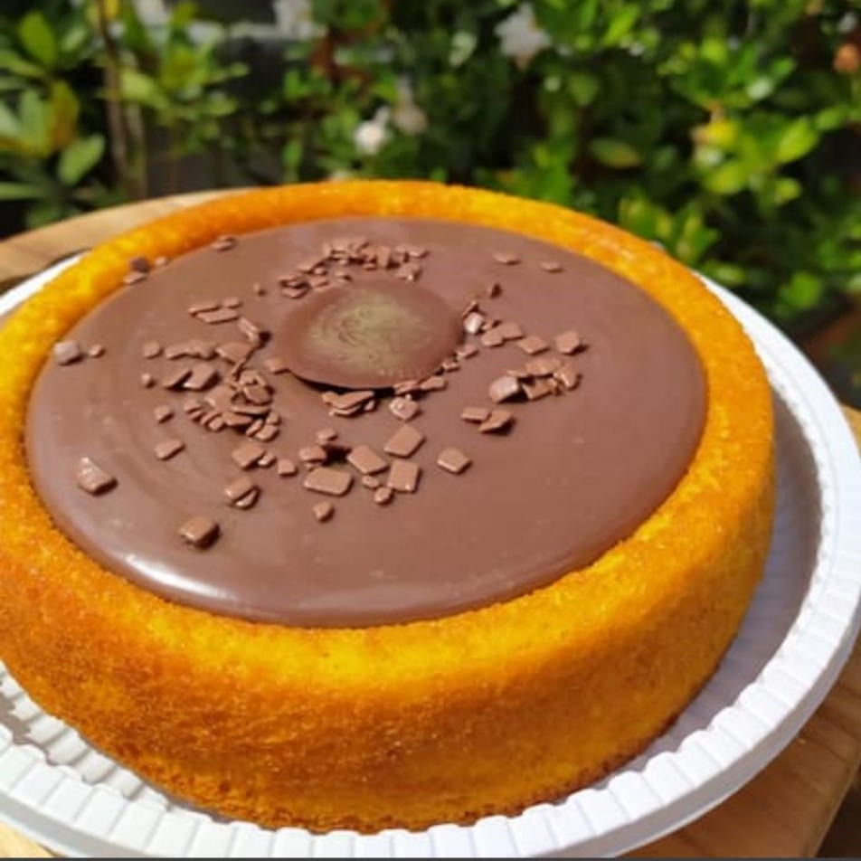 Bolo Piscininha de Cenoura e Brigadeiro