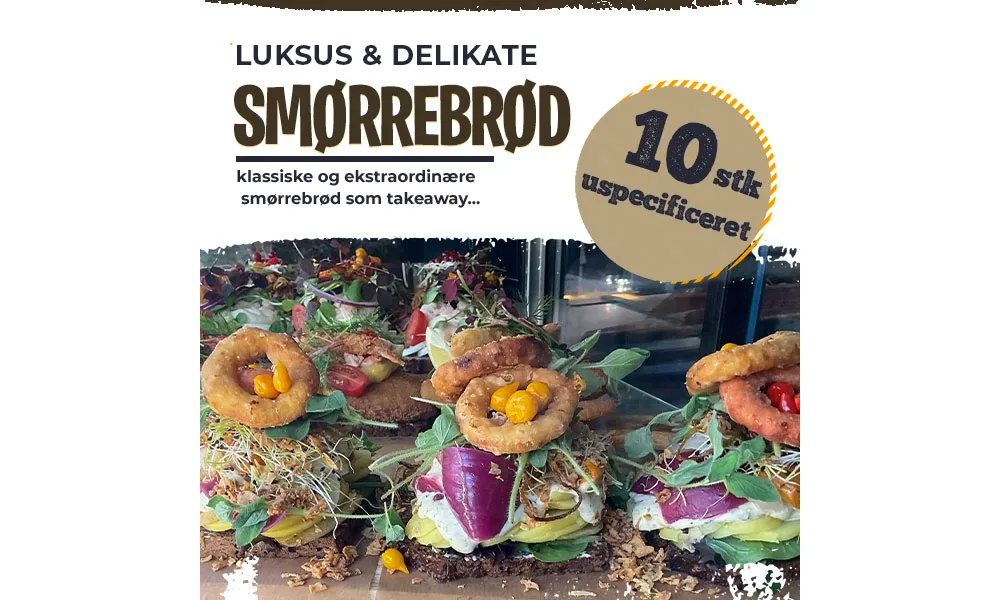 10 stk. uspecificeret luksus smørrebrød