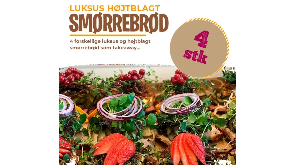 4 stk. Luksus Højtbelagt Smørrebrød