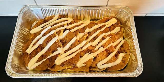 Stack of Cinnamon Roll Pancakes Pack