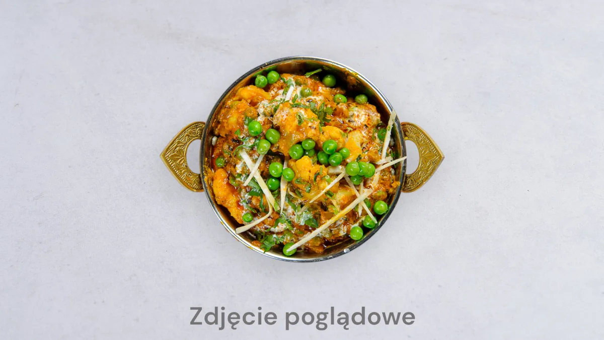 Matar paneer z ryżem