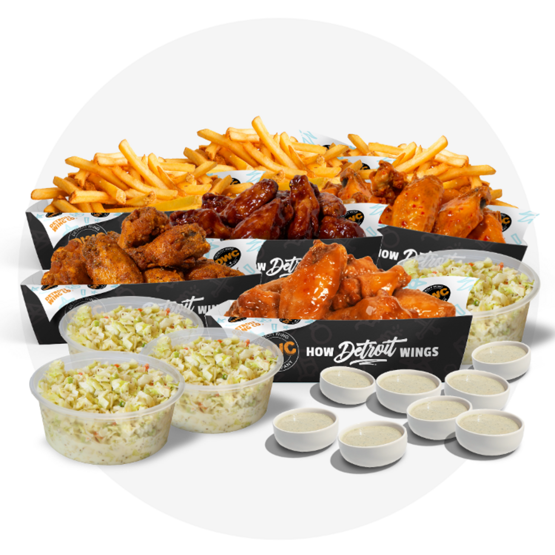 100 Classics, 4 Large Sides, 4 Coleslaws, 8 Dips