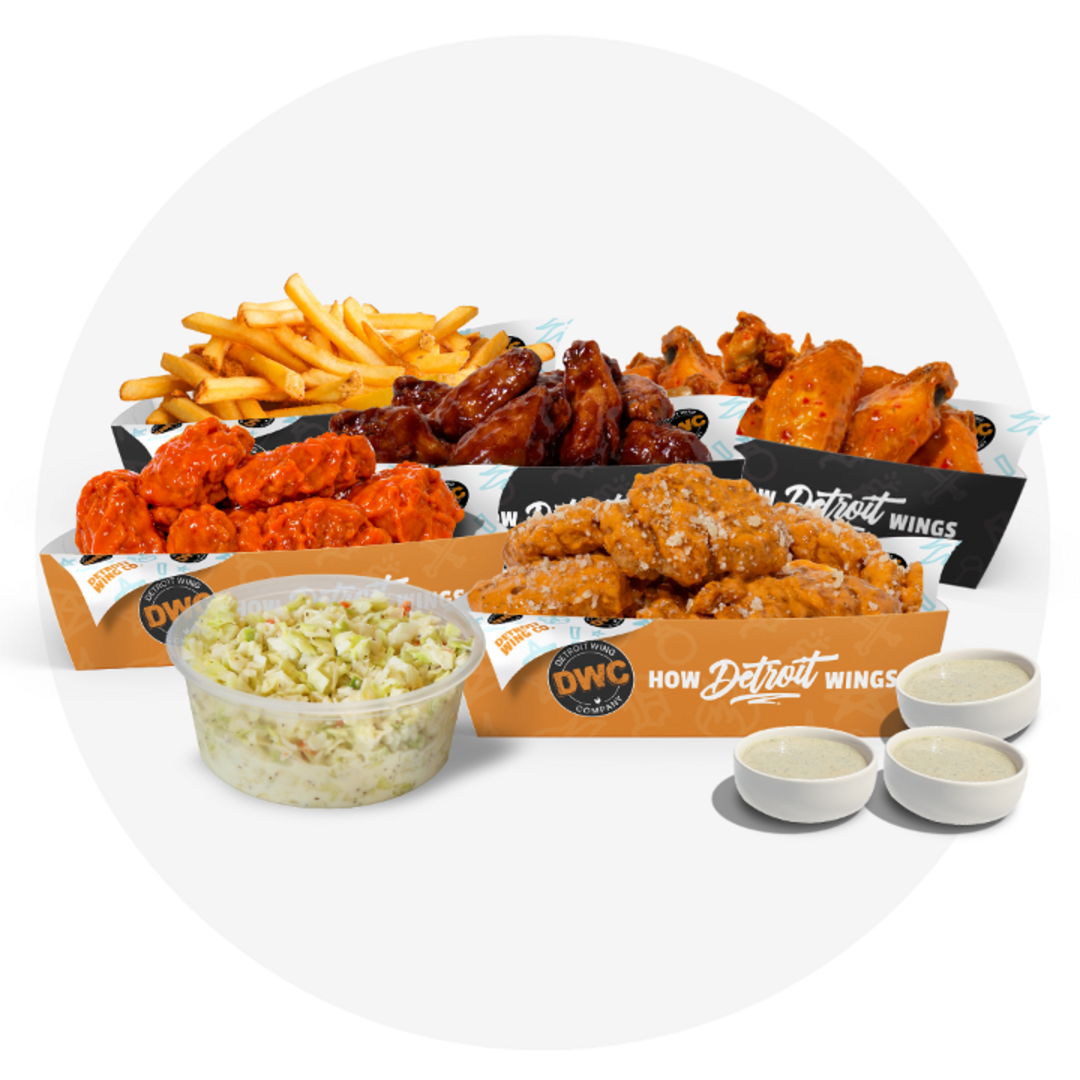 15/15 Split, Large Side, Coleslaw, 3 Dips