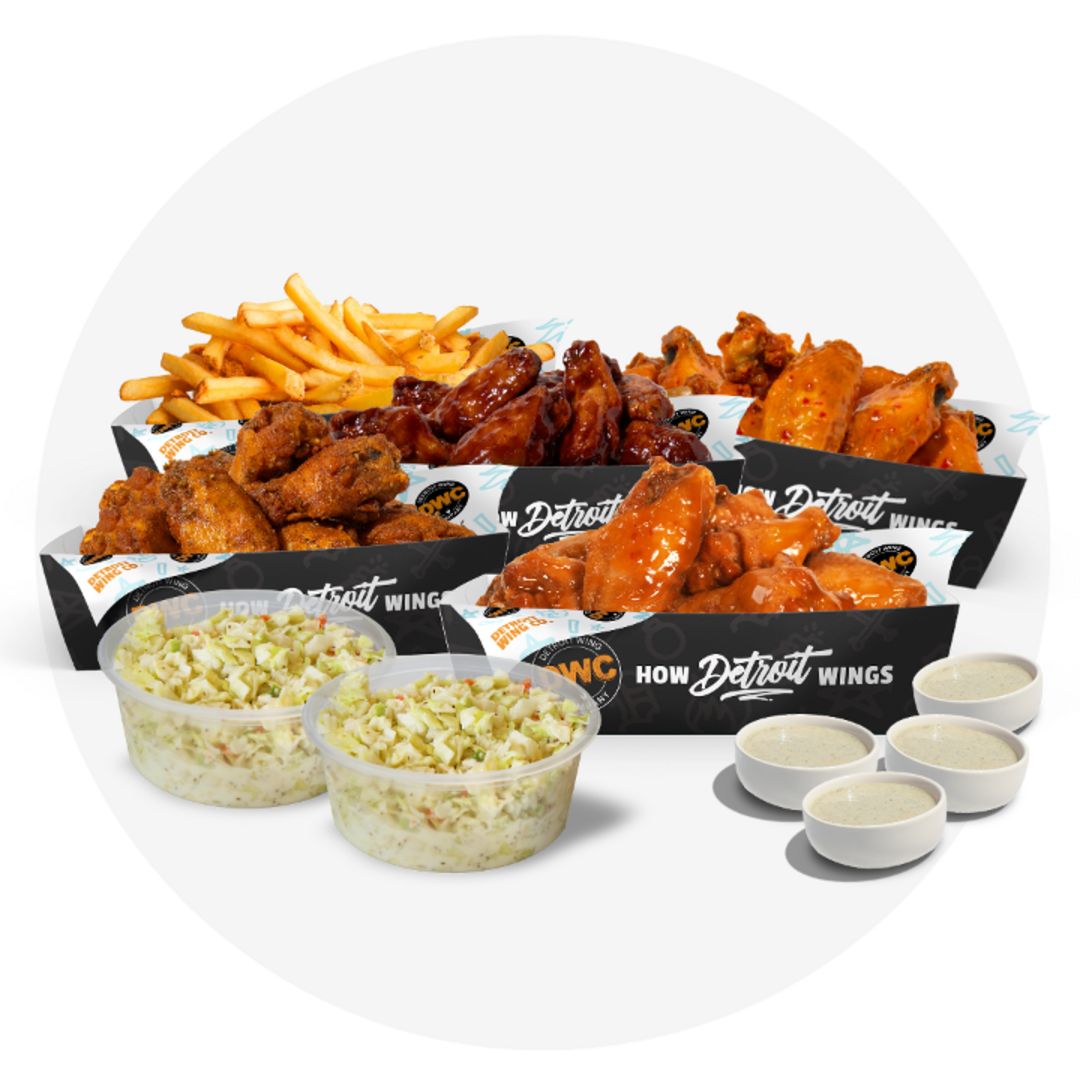 40 Classics, Large Side, 2 Coleslaws, 4 Dips