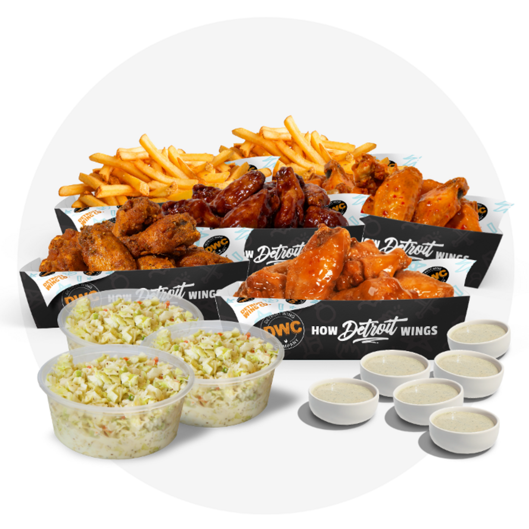 70 Classics, 3 Large Sides, 3 Coleslaws, 6 Dips
